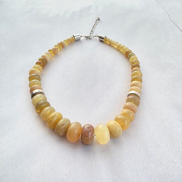 Jay King Mine Finds Amber Station Sterling Silver 925 Necklace New 18" - Picture 5 of 11